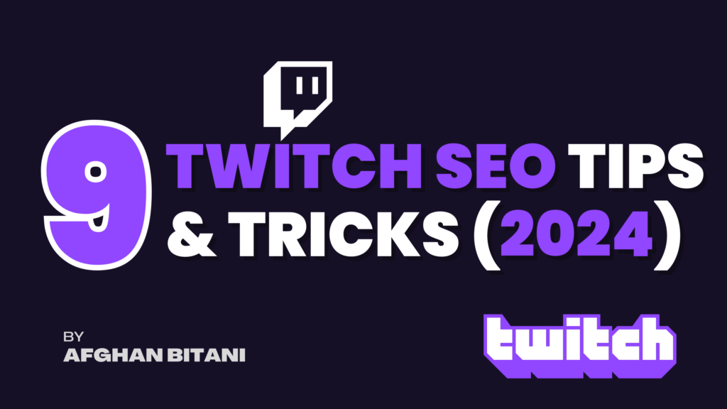 How to optimize twitch SEO 2024